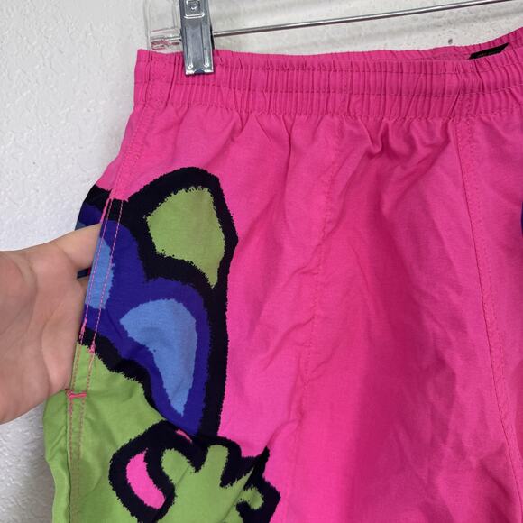 Vintage Gecko Hawaii Shorts Mens Medium Swim Trunks Surf Neon Graphic Lizard 90s - Picture 4 of 11
